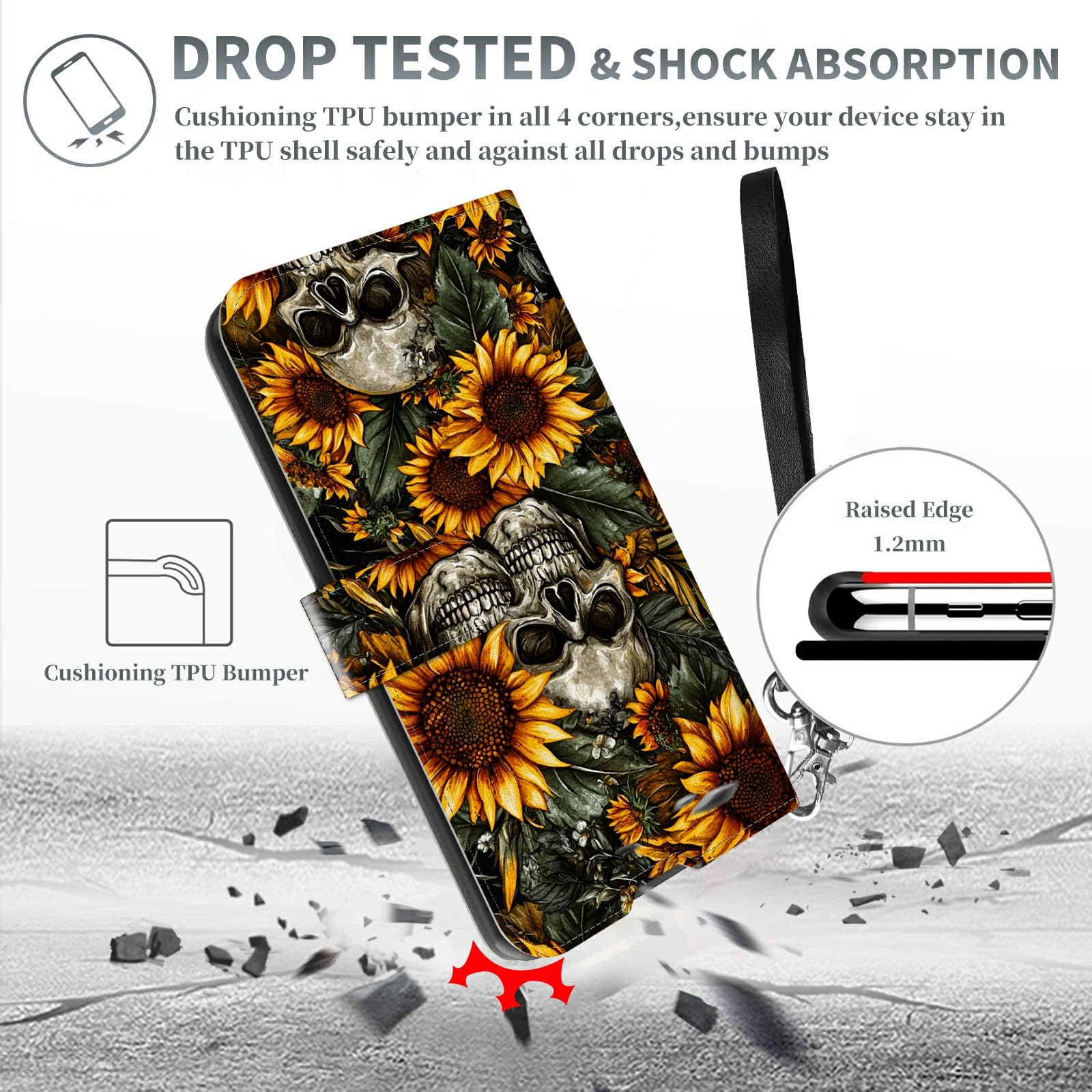 Amazon.com: Sunflowers Skull Head for Samsung Galaxy S26 Ultra